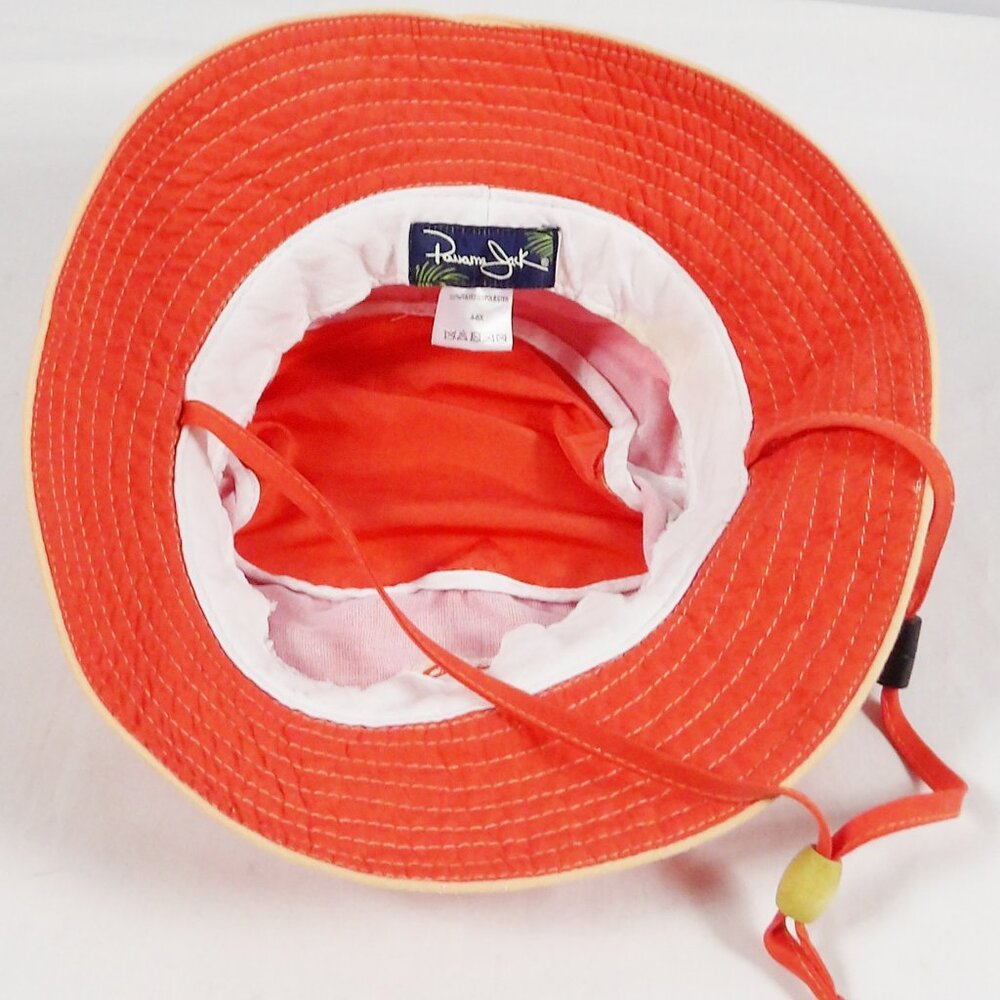 Panama Jack Unisex Kids Orange Coral Color Bucket Hat Size 4 - 6X - Picture 7 of 9